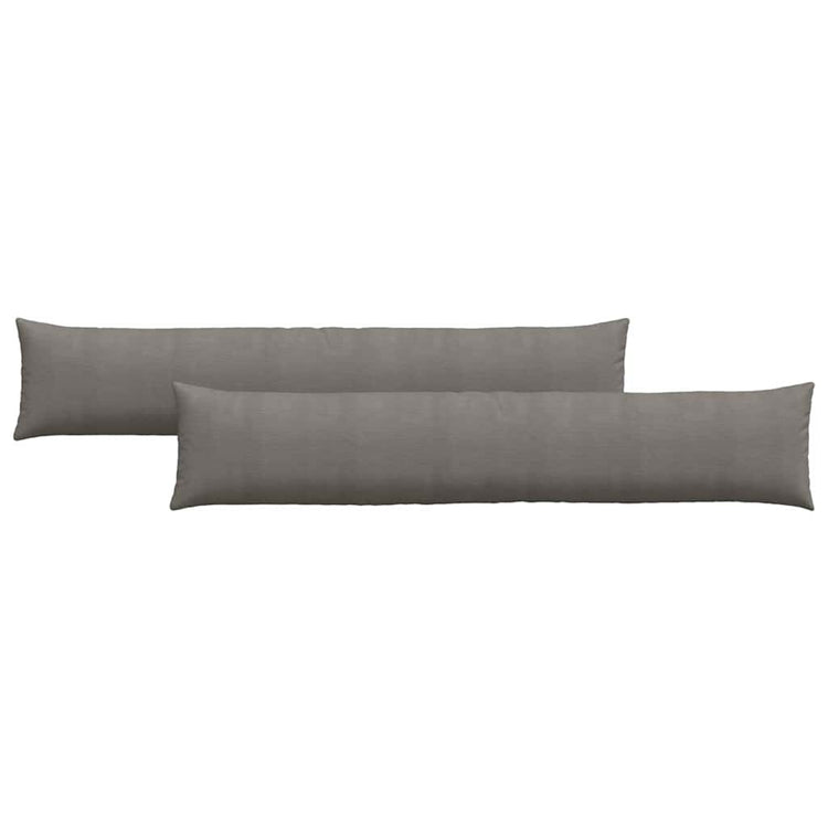 VidaXL coussins de canapé 2 pièces gris clair 200 x 40 cm tissu corde