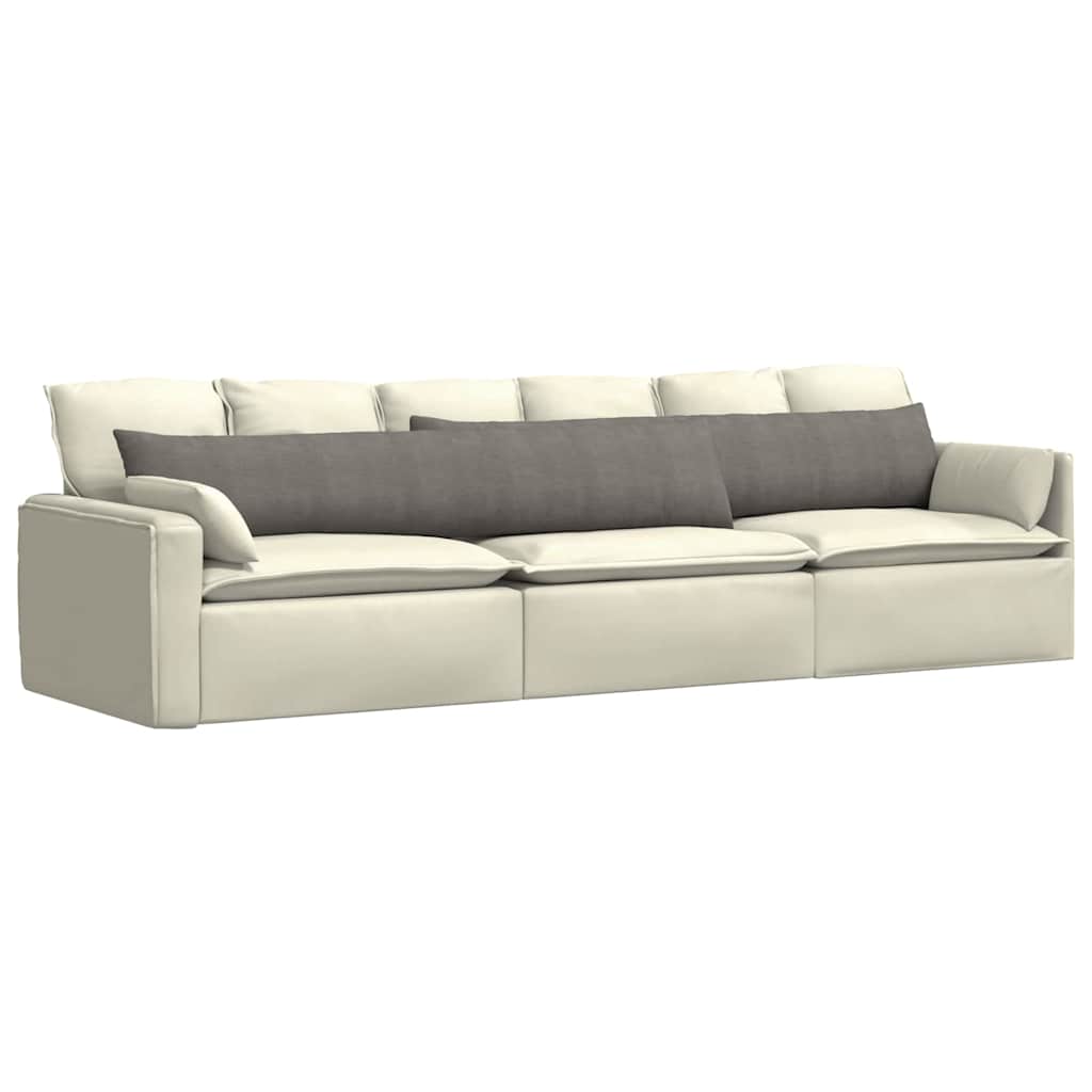 VidaXL coussins de canapé 2 pièces gris clair 200 x 40 cm tissu corde