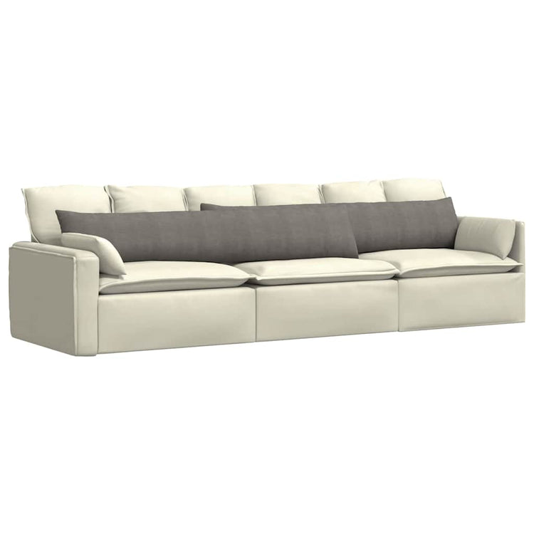 VidaXL coussins de canapé 2 pièces gris clair 200 x 40 cm tissu corde