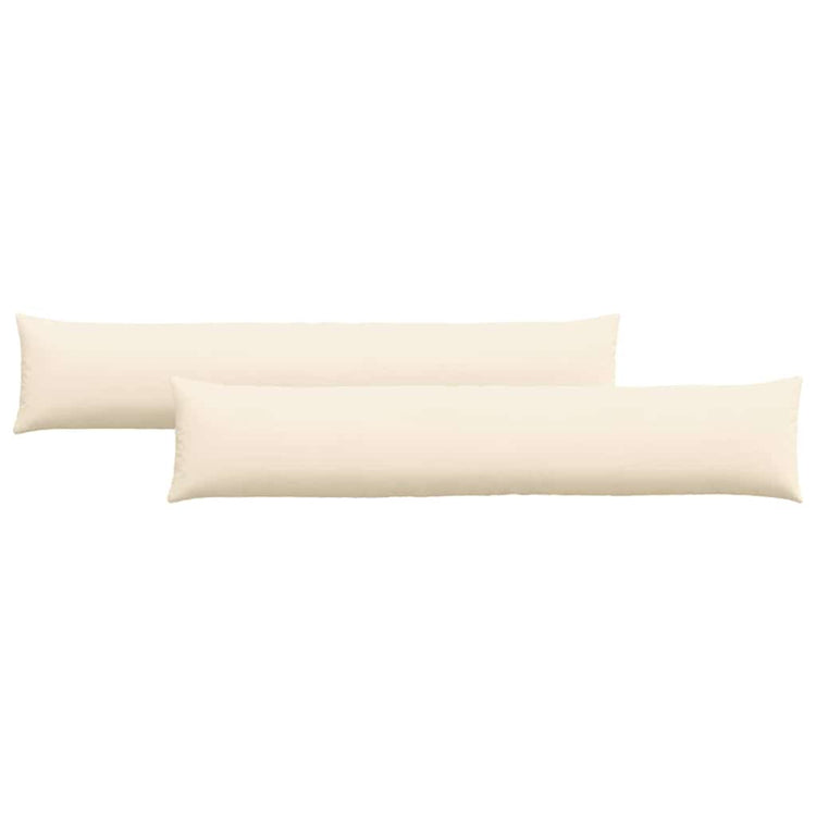 VidaXL coussins de canapé 2 pièces crème 200 x 40 cm tissu corde