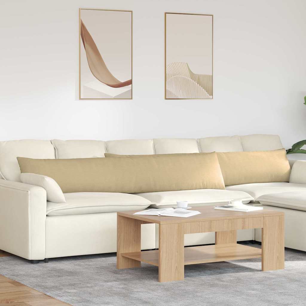VidaXL coussins de canapé 2 pièces gris vert 200 x 40 cm tissu corde