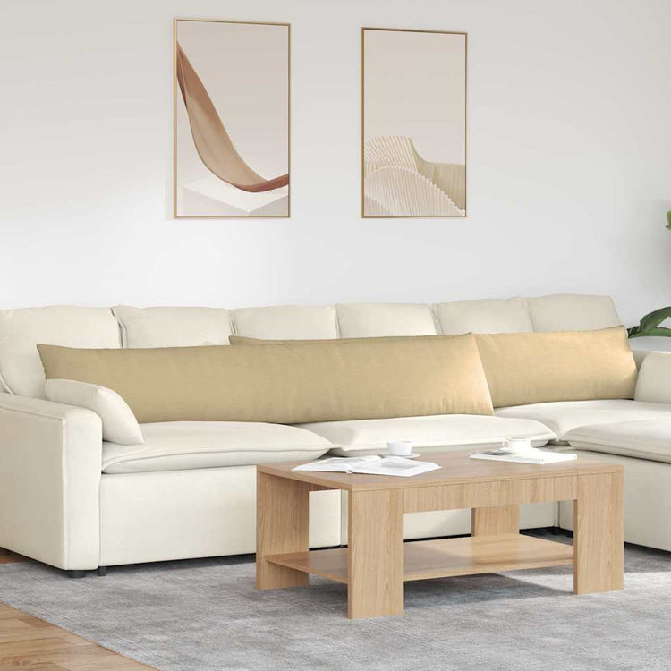 VidaXL coussins de canapé 2 pièces gris vert 200 x 40 cm tissu corde