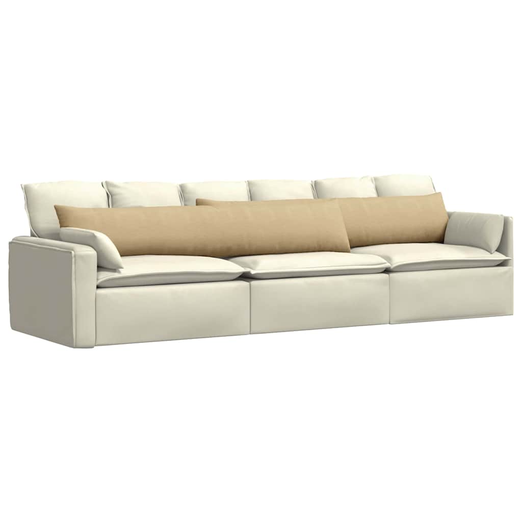 VidaXL coussins de canapé 2 pièces gris vert 200 x 40 cm tissu corde