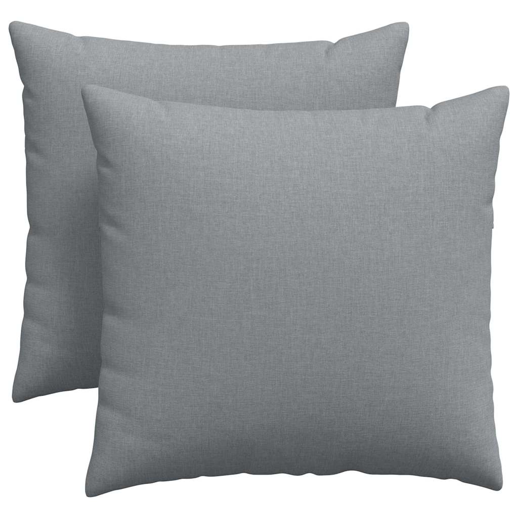 VidaXL coussins de canapé 2 pcs tissu gris clair 45 x 45 cm