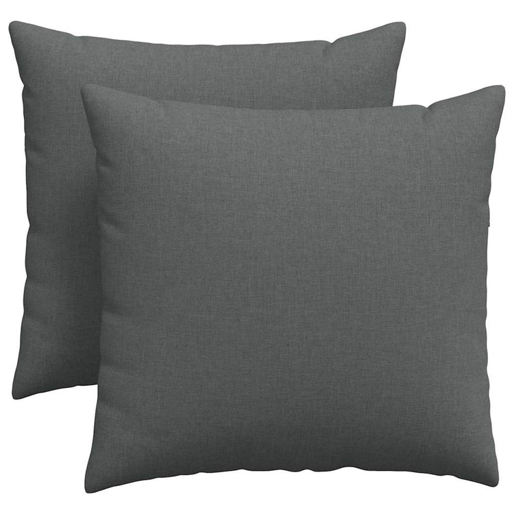 VidaXL coussins de canapé 2 pcs tissu gris foncé 45 x 45 cm