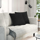 VidaXL coussins de canapé 2 pcs noir 45 x 45 cm tissu