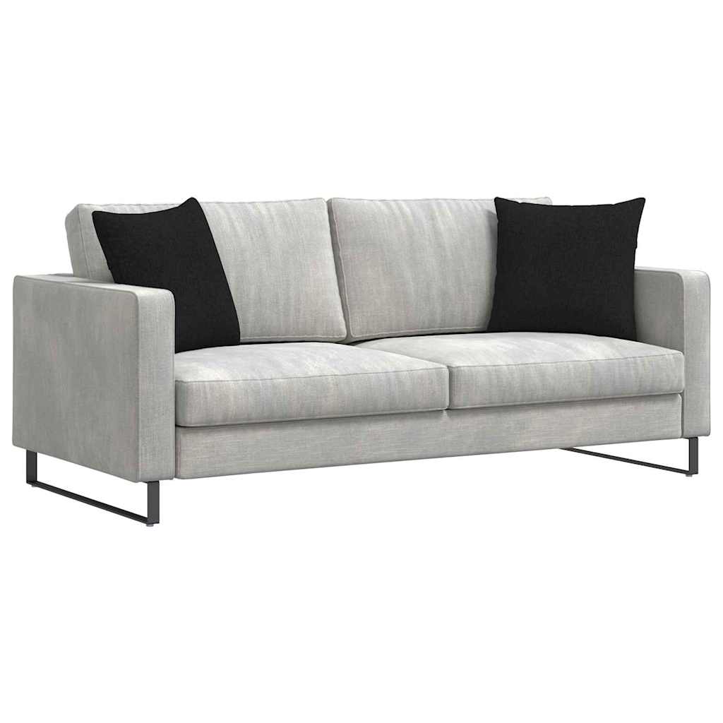 VidaXL coussins de canapé 2 pcs noir 45 x 45 cm tissu