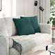 VidaXL coussins de canapé 2 pcs tissu vert foncé 45 x 45 cm