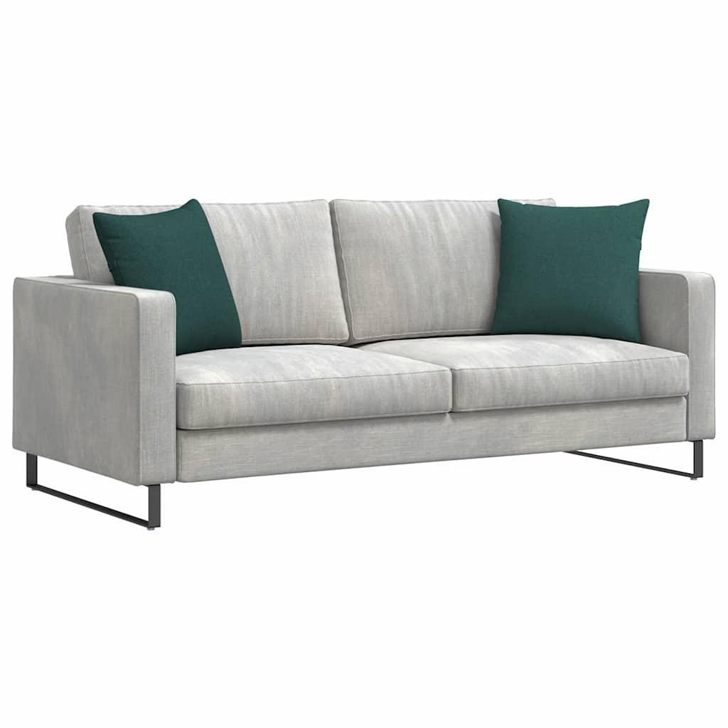 VidaXL coussins de canapé 2 pcs tissu vert foncé 45 x 45 cm