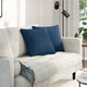 VidaXL coussins de canapé 2 pcs bleu 45 x 45 cm tissu