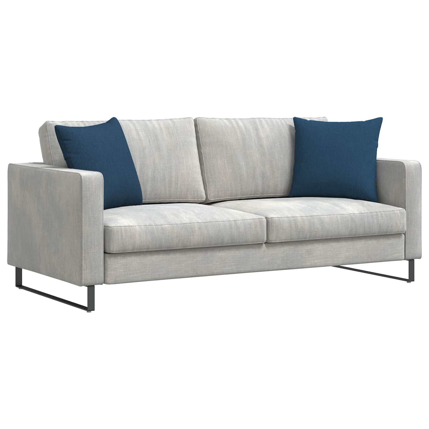 VidaXL coussins de canapé 2 pcs bleu 45 x 45 cm tissu