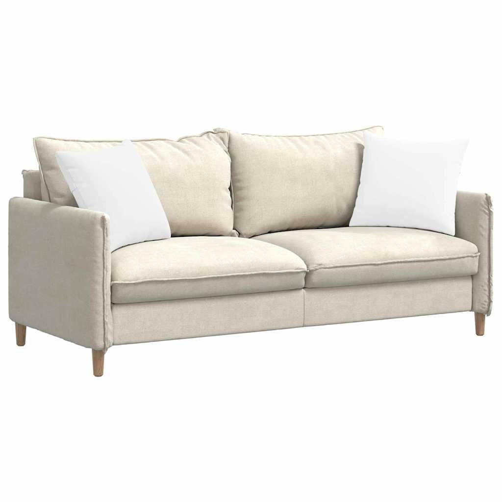 VidaXL coussins de canapé 2 pcs blanc 45 x 45 cm tissu