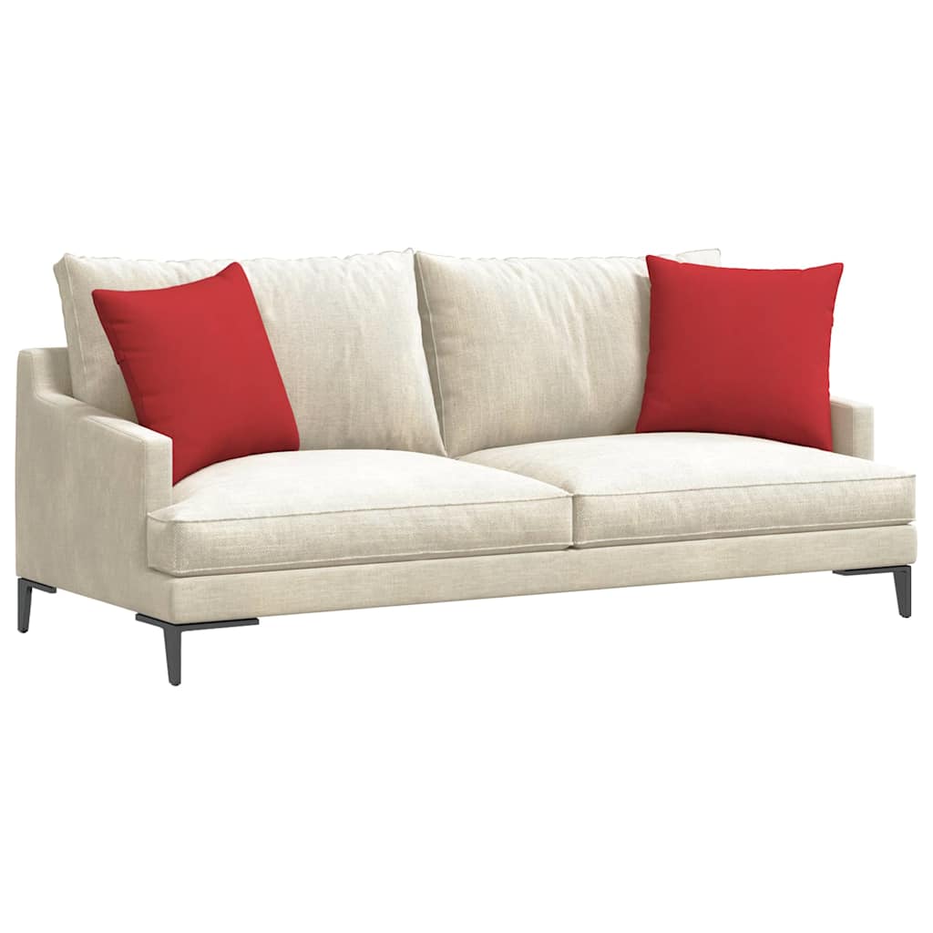 VidaXL coussins de canapé 2 pcs rouge 45 x 45 cm tissu