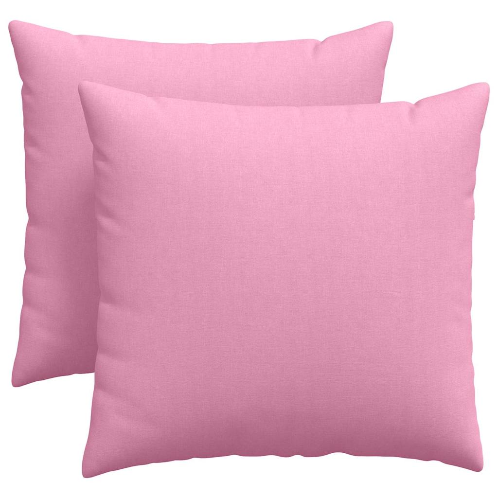 VidaXL coussins de canapé 2 pcs rose 45 x 45 cm tissu