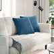 VidaXL coussins de canapé 2 pièces bleu 45 x 45 cm tissu corde
