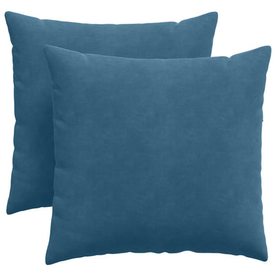 VidaXL coussins de canapé 2 pièces bleu 45 x 45 cm tissu corde