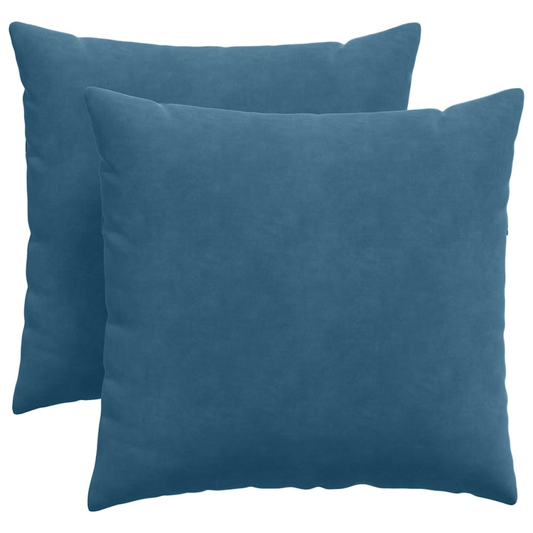 VidaXL coussins de canapé 2 pièces bleu 45 x 45 cm tissu corde