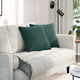 VidaXL coussins de canapé 2 pièces tissu corde vert foncé 45 x 45 cm