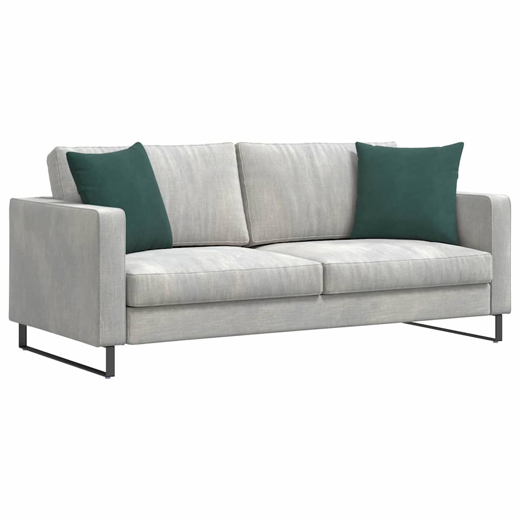 VidaXL coussins de canapé 2 pièces tissu corde vert foncé 45 x 45 cm