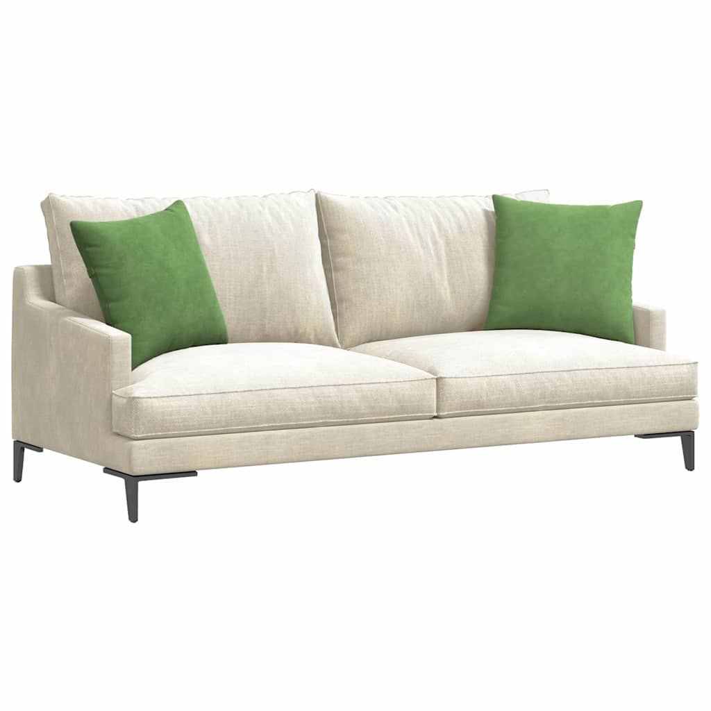 VidaXL coussins de canapé 2 pièces tissu corde vert clair 45 x 45 cm