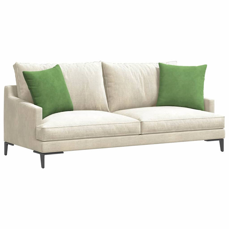 VidaXL coussins de canapé 2 pièces tissu corde vert clair 45 x 45 cm