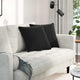 VidaXL coussins de canapé 2 pièces noir 45 x 45 cm tissu corde