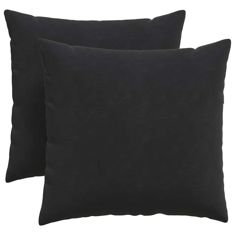 VidaXL coussins de canapé 2 pièces noir 45 x 45 cm tissu corde