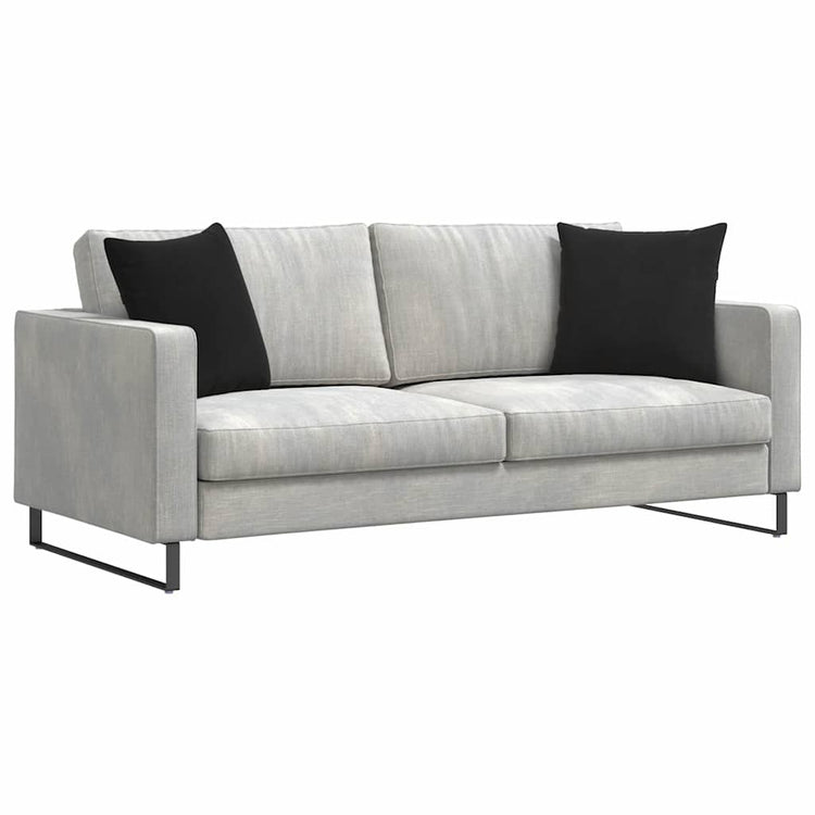 VidaXL coussins de canapé 2 pièces noir 45 x 45 cm tissu corde
