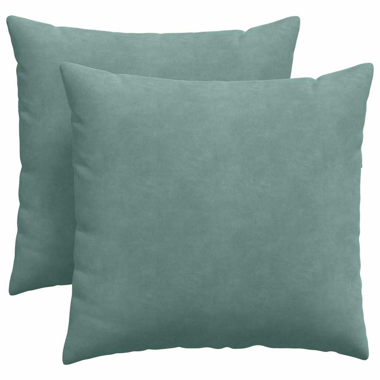 VidaXL coussins de canapé 2 pièces vert d'eau 45 x 45 cm tissu corde