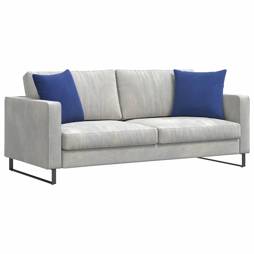VidaXL coussins de canapé, 2 pièces, bleu police, tissu corde 45 x 45 cm