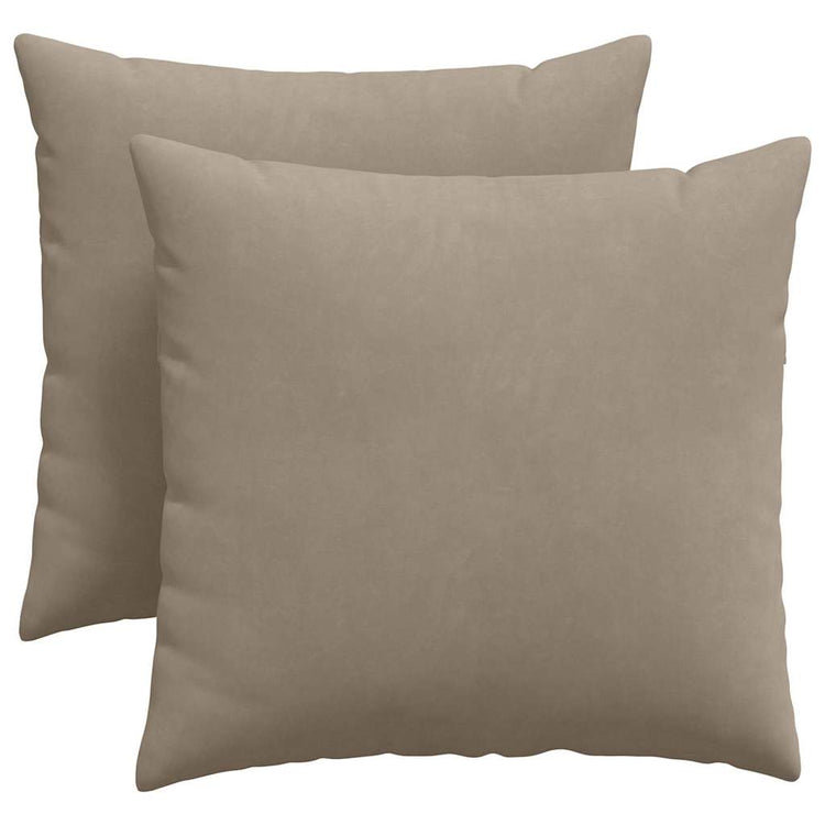 VidaXL coussins de canapé 2 pièces taupe 45 x 45 cm tissu