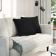 VidaXL coussins de canapé 2 pièces tissu noir 45 x 45 cm