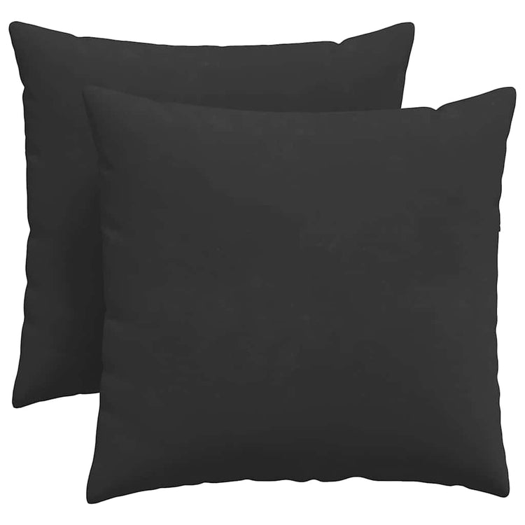 VidaXL coussins de canapé 2 pièces tissu noir 45 x 45 cm