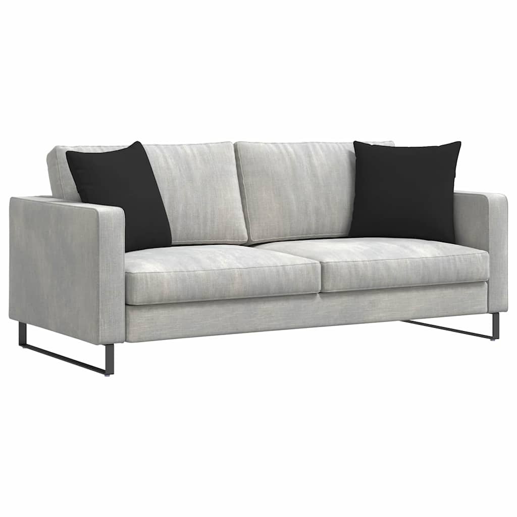 VidaXL coussins de canapé 2 pièces tissu noir 45 x 45 cm