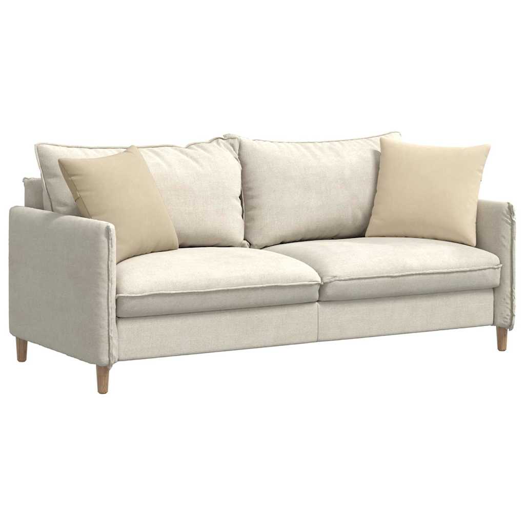 VidaXL coussins de canapé 2 pièces crème 45 x 45 cm tissu