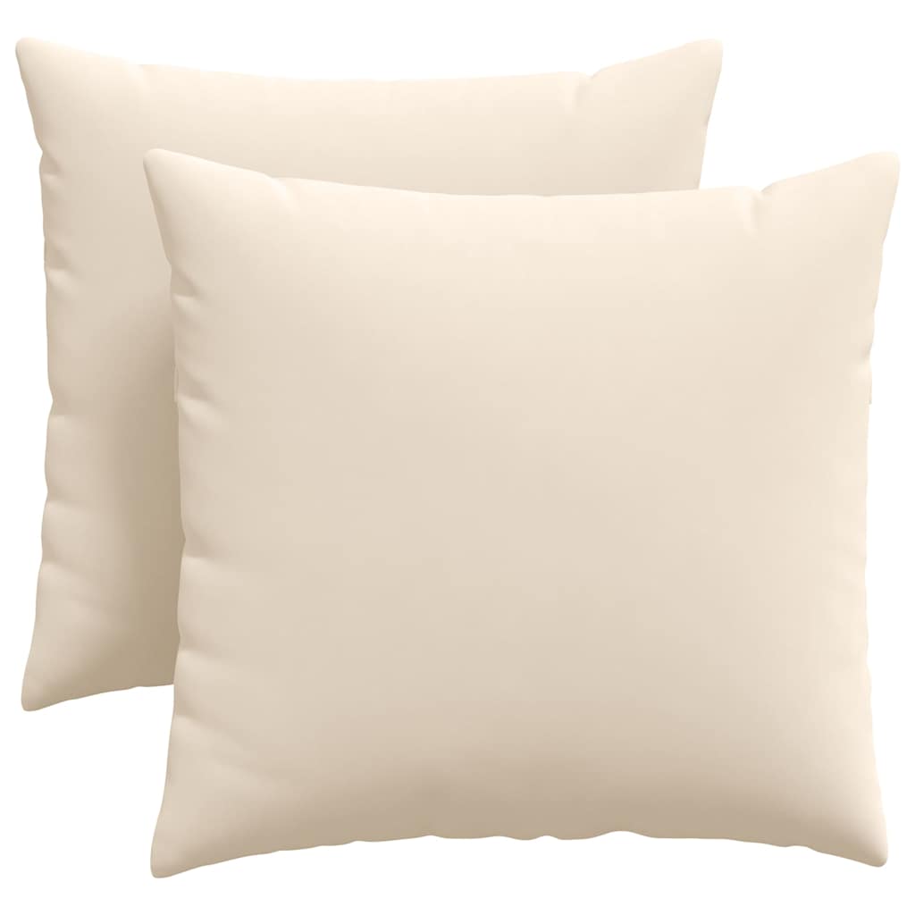 VidaXL coussins de canapé 2 pièces beige 45 x 45 cm tissu