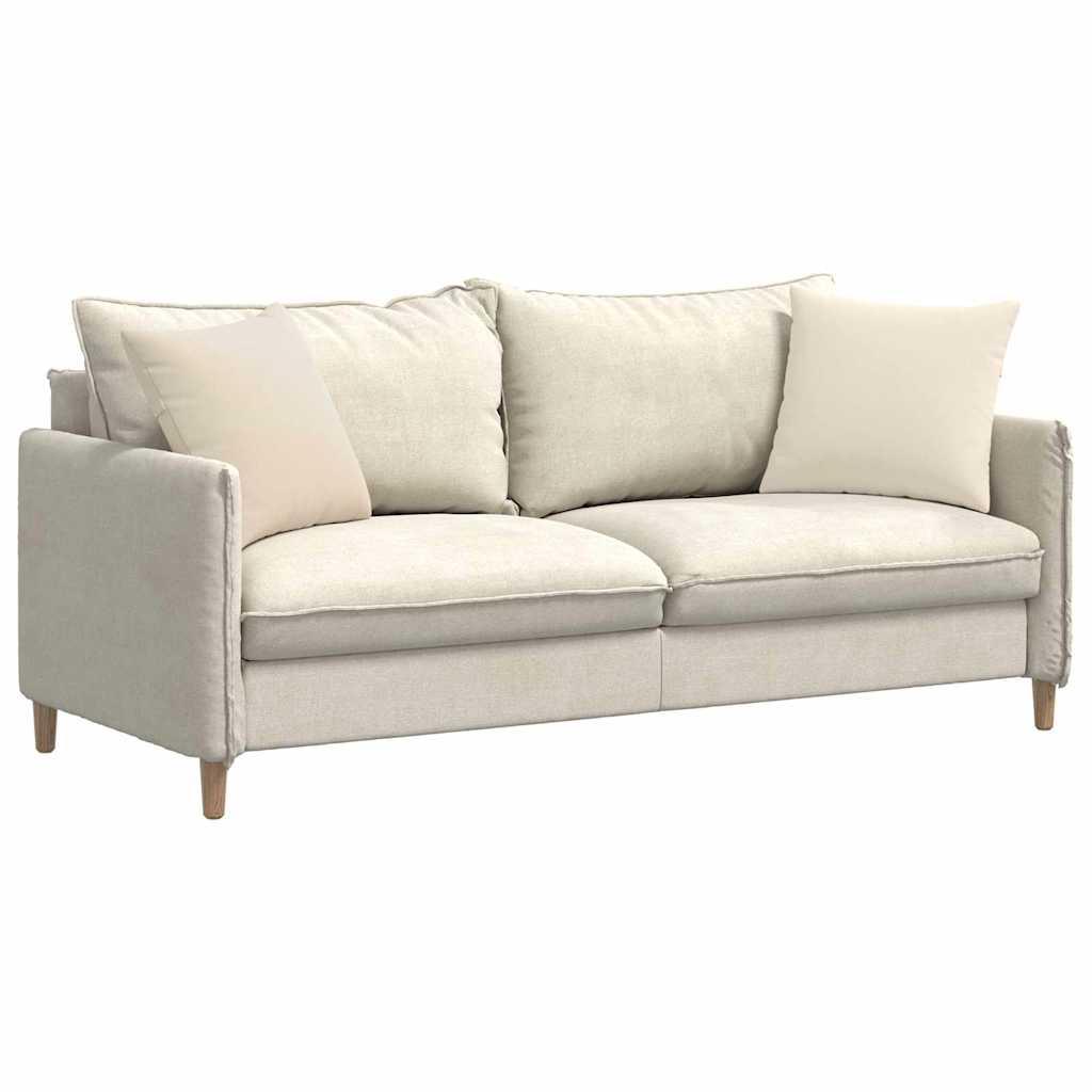 VidaXL coussins de canapé 2 pièces beige 45 x 45 cm tissu