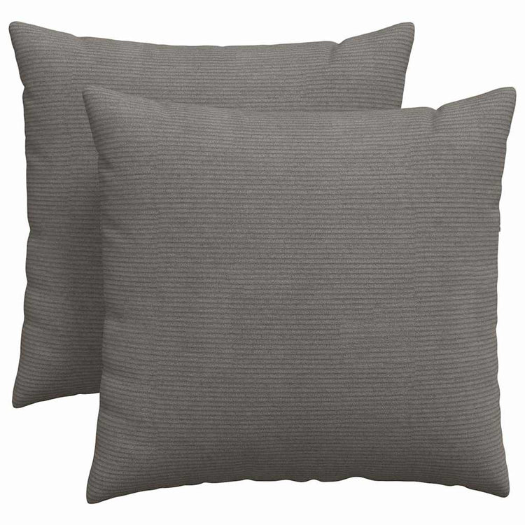 VidaXL coussins de canapé 2 pièces gris clair 45 x 45 cm tissu corde