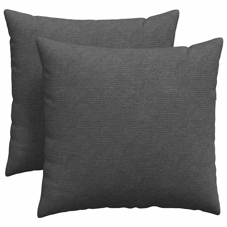 VidaXL coussins de canapé 2 pièces tissu corde gris foncé 45 x 45 cm