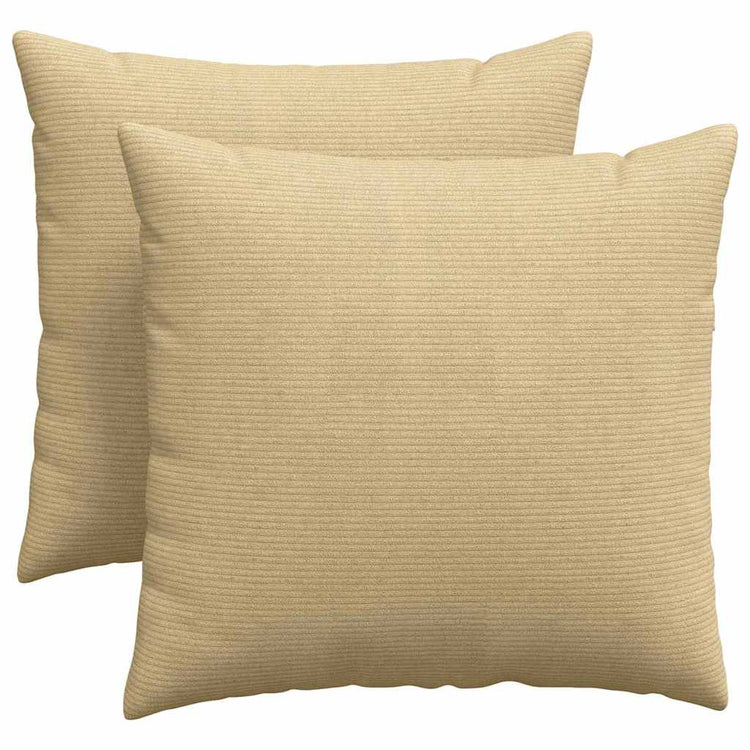 VidaXL coussins de canapé 2 pièces gris vert 45 x 45 cm tissu corde
