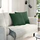 VidaXL coussins de canapé 2 pièces tissu corde vert foncé 45 x 45 cm