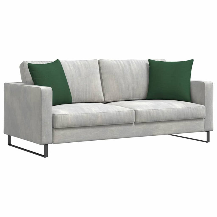 VidaXL coussins de canapé 2 pièces tissu corde vert foncé 45 x 45 cm