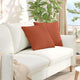 VidaXL coussins de canapé 2 pièces rouge-orange 45 x 45 cm tissu corde