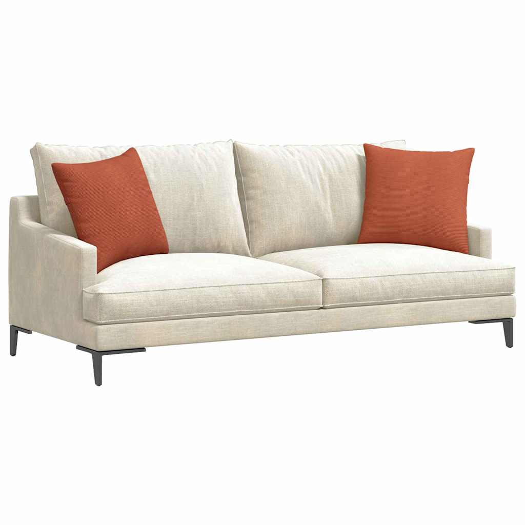 VidaXL coussins de canapé 2 pièces rouge-orange 45 x 45 cm tissu corde
