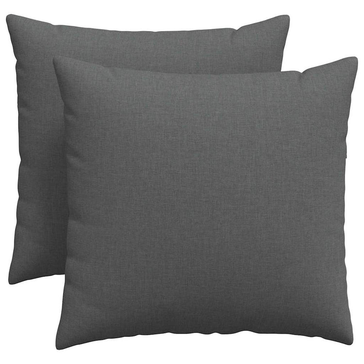 VidaXL coussins de canapé 2 pcs tissu gris foncé 50 x 50 cm