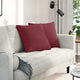 VidaXL coussins de canapé 2 pcs vin rouge 50 x 50 cm tissu