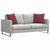 VidaXL coussins de canapé 2 pcs vin rouge 50 x 50 cm tissu