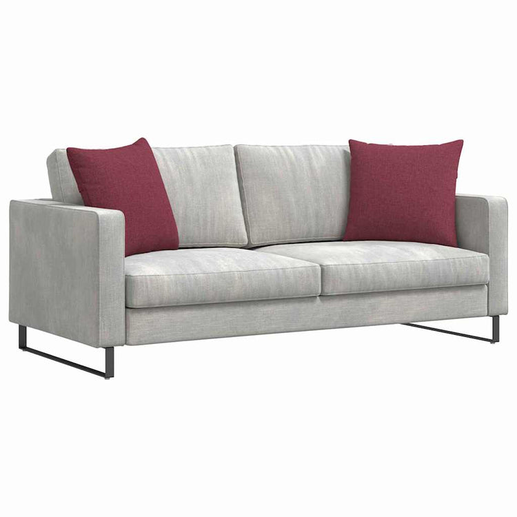 VidaXL coussins de canapé 2 pcs vin rouge 50 x 50 cm tissu