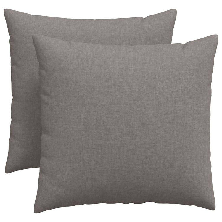VidaXL coussins de canapé 2 pcs tissu taupe 50 x 50 cm