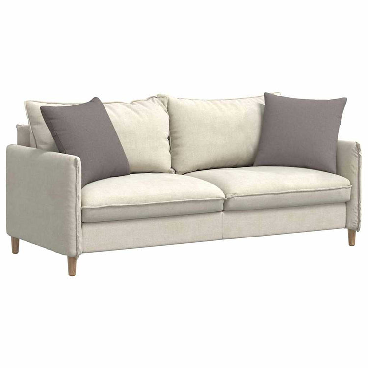 VidaXL coussins de canapé 2 pcs tissu taupe 50 x 50 cm